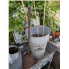 Image 5 : Galvanized Metal Washstand With Watering Can, Pail, and Rustic Shovel