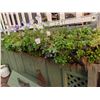 Image 10 : Garden Decor Lot With Planter Boxes And Chicken Statue