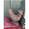 Image 3 : Garden Decor Lot With Planter Boxes And Chicken Statue