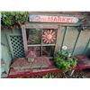 Image 5 : Garden Decor Lot With Planter Boxes And Chicken Statue