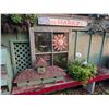 Image 6 : Garden Decor Lot With Planter Boxes And Chicken Statue