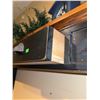 Image 5 : Wall-Mounted Wood Shelf with Three Drawers and Assorted Decor