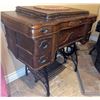 Image 2 : White Treadle Sewing Machine with Ornate Wood Cabinet
