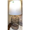 Image 3 : Decor Lot: Birdcage Table Lamp, Faith Wall Art, Faux Floral Arrangement