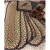 Image 2 : 2 Framed Wood Board Games and 3 Braided Oval Rugs