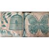 Image 5 : Three Decorative Teal Throw Pillows and Shag Area Rug