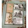 Image 2 : Decorative Lot with Wicker Basket, Faux Floral, Picture Frame, and Textiles
