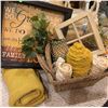 Image 2 : Home Decor Lot With Knit Blanket, Framed Print, Decorative Basket, and Accents