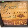 Image 5 : Home Decor Lot With Knit Blanket, Framed Print, Decorative Basket, and Accents