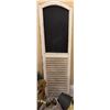 Image 4 : Chalkboard Shutter Panel, Basket with Faux Florals, and Five Assorted Lampshades