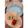 Image 3 : Decorative Dishware, Trays, Glass Stand, and Area Rug