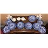 Image 1 : Blue and White Transferware Dishes, Including Dickens Series and Nasco Blue River