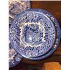 Image 4 : Blue and White Transferware Dishes, Including Dickens Series and Nasco Blue River