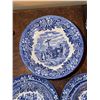 Image 7 : Blue and White Transferware Dishes, Including Dickens Series and Nasco Blue River