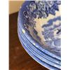 Image 8 : Blue and White Transferware Dishes, Including Dickens Series and Nasco Blue River