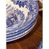 Image 9 : Blue and White Transferware Dishes, Including Dickens Series and Nasco Blue River