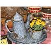 Image 8 : Farmhouse Decor Lot with Prints, Canisters, and Ware