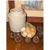 Image 2 : Arnie Fisk Framed Print Chamomile Morning and Stoneware Canister with Eggs