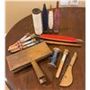 Image 1 : Vintage Wooden Textile Spools and Tools