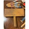Image 2 : Vintage Wooden Textile Spools and Tools