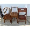 Image 1 : 3 Wooden Miniature Children’s Chairs