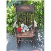 Image 2 : Antique Miniature Children's Wood Rocking Chair
