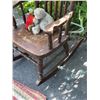 Image 5 : Antique Miniature Children's Wood Rocking Chair