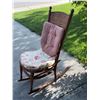 Image 3 : Wooden Spindle-Back Rocking Chair with Cushions