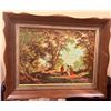 Image 3 : Home Decor Group: Sign, Wall Art, Floor Mirror, Textiles, Footstool
