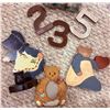 Image 2 : Decorative Home Décor Lot Including Wood Signs, Wooden Numbers, and Wall Borders