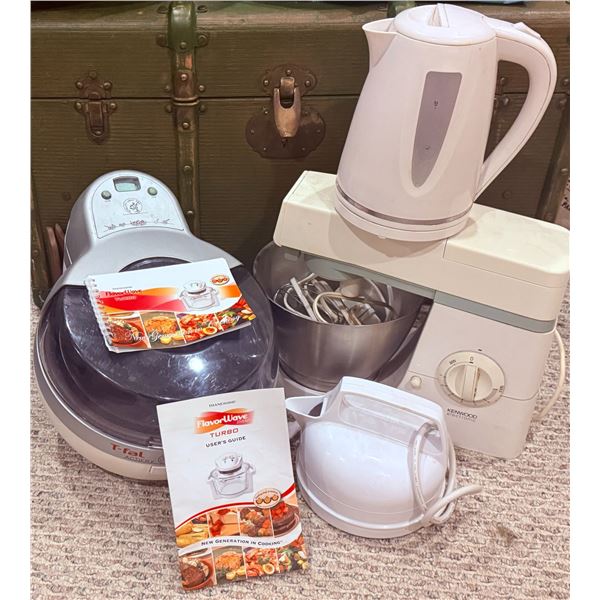 Kenwood Mixer, Thane FlavorWave Turbo Oven, and Electric Kettle