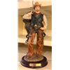 Image 2 : Cowboy Resin Figurine on Wood Base Signed Leonardo