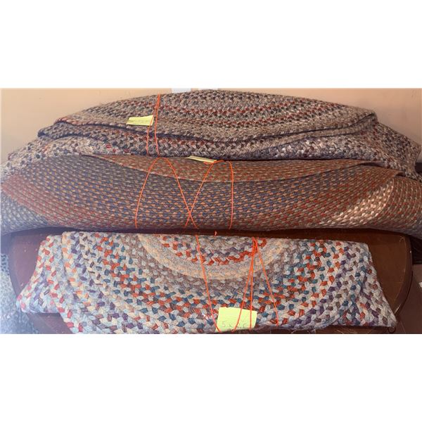 3 Braided Oval Rugs Assorted Sizes