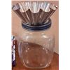 Image 4 : Decorative Hardware, Glass Jars, Wire Basket, and Kitchen Items