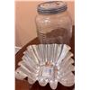 Image 5 : Decorative Hardware, Glass Jars, Wire Basket, and Kitchen Items