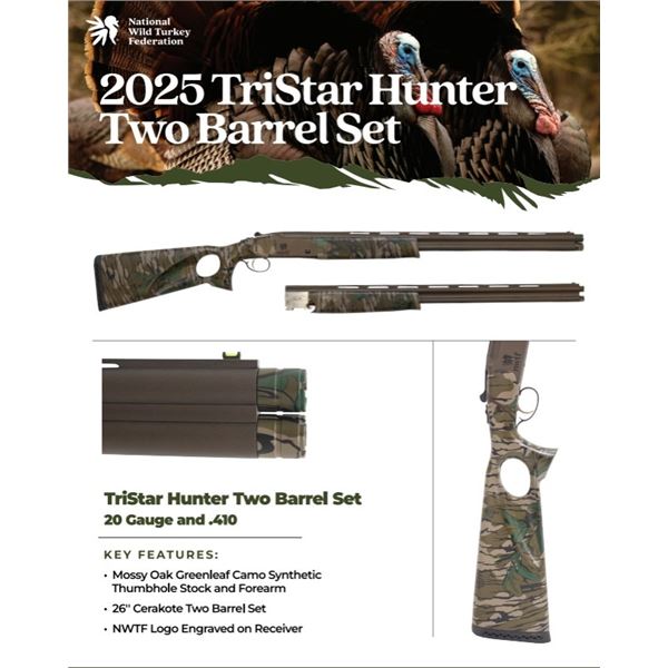 NWTF Edition TriStar Hunter Two Barrel Shotgun Set – 20 Gauge & .410