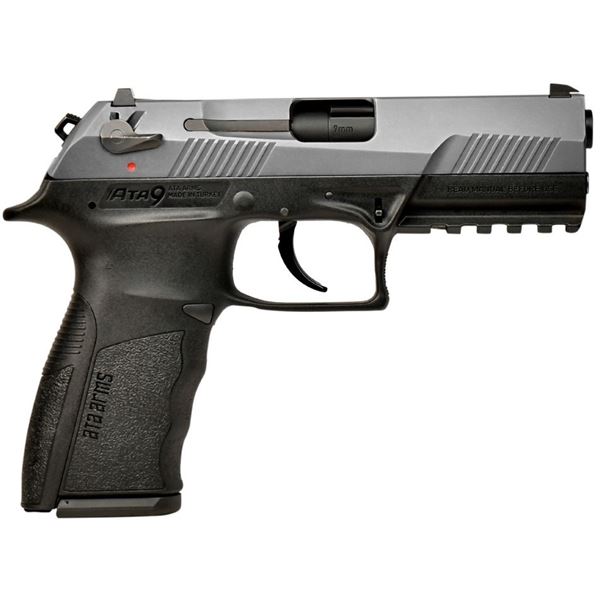 ATA 9 9mm Semi-Automatic Pistol- Black/Silver