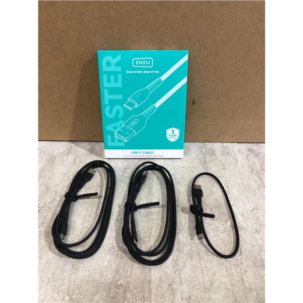 INIU USB-C Cables - DI-D3C SwooshCord 3.1A 3 Pack