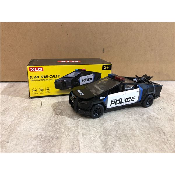 XLG 1:28 Police Cybertruck Model - Includes ATV Model