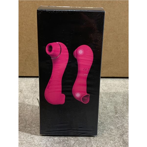 Red Dual Pleaure Air Pulse Clitoral Stimulator & Tounge Licking Vibrator