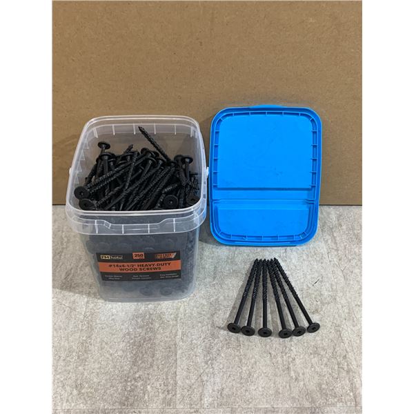 250 PCS - #14x4 - 1/2" Heavy Duty Wood Screws