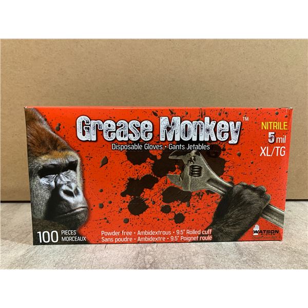 Grease Monkey Disposable Gloves Nitrile 5mil - XL - 100 PCS