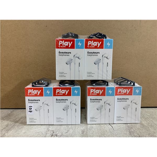 Lot Of 18 Play Audio Earphones - For 3.5mm Auxiliary Input