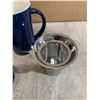 Image 2 : Tossow Ceramic Tea Mug With Infuser & Lid In Dark Blue