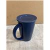 Image 5 : Tossow Ceramic Tea Mug With Infuser & Lid In Dark Blue