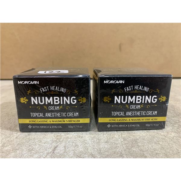 Lot Of 2 Morovan Fast Healing Numbing Creams