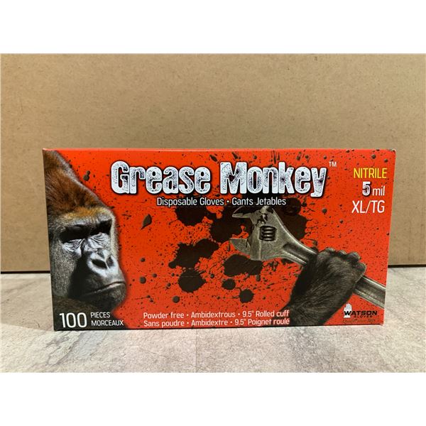 Grease Monkey Disposable Gloves - Nitrile 5mil - XL - 100 PCS