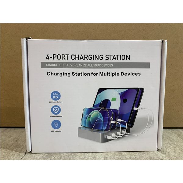 4 Port Charging Station For Multiple Devices