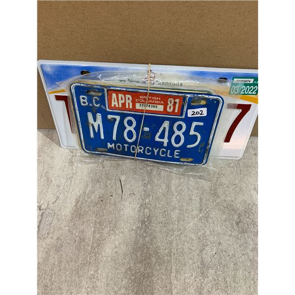 Lot Of 4 Different License Plates