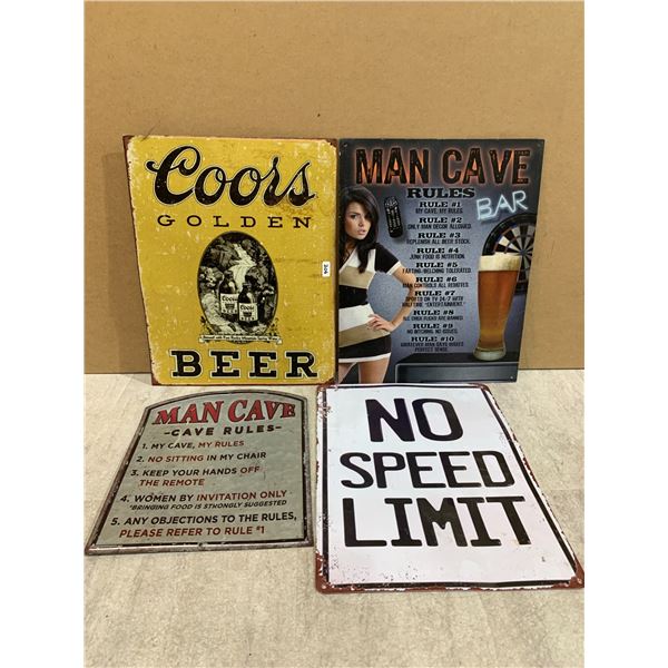 Lot Of 4 Metal Signs